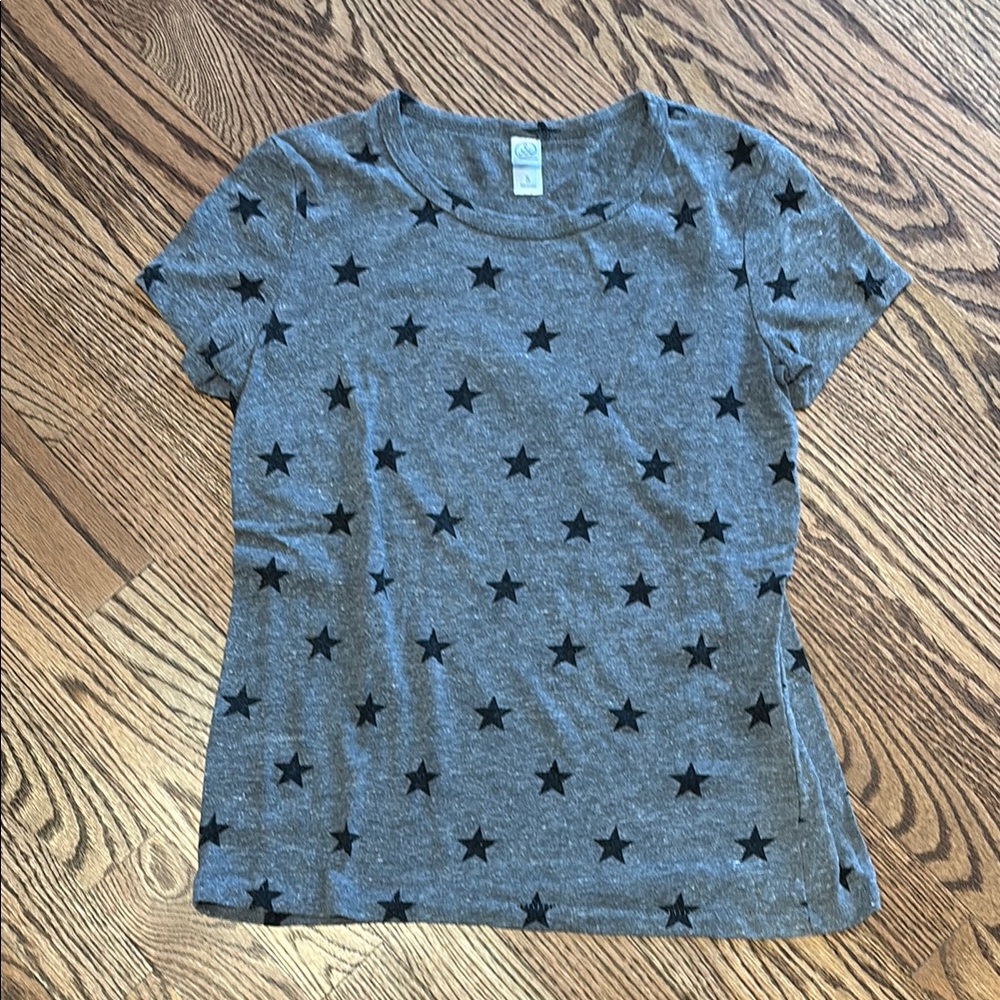 Gray Star Pattern T-Shirt
